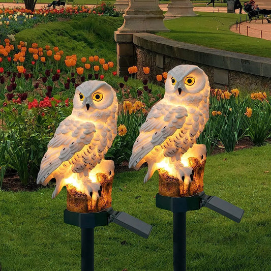 Solar Owl Landscape Lights