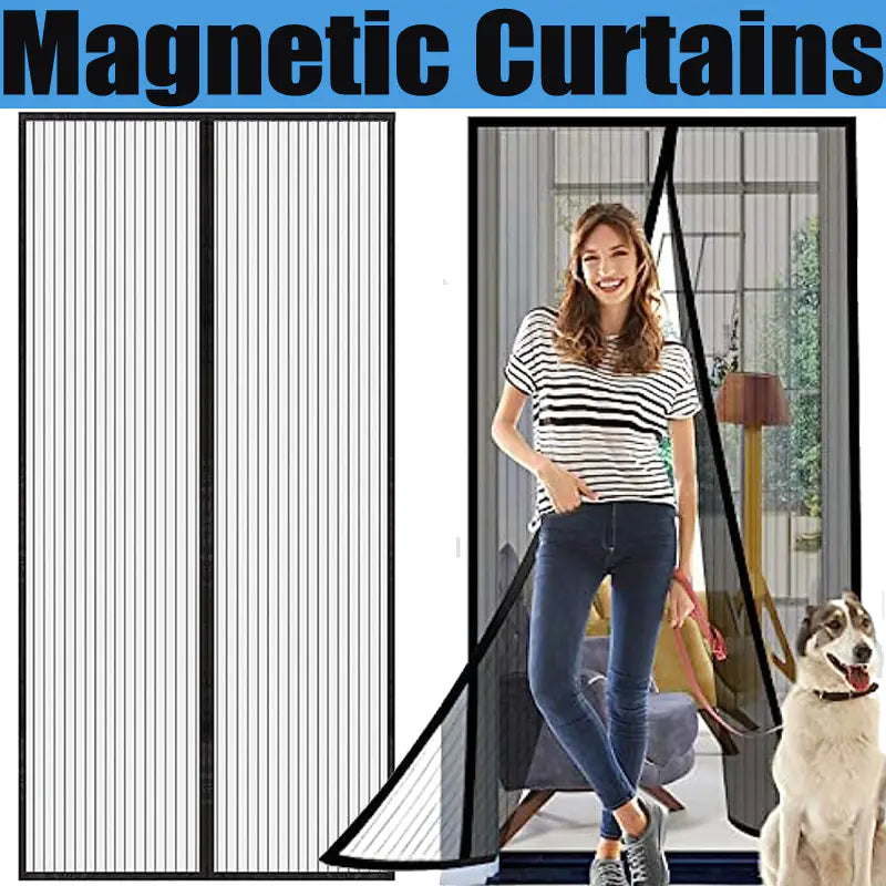 Magnetic Soft Mesh Door Curtain