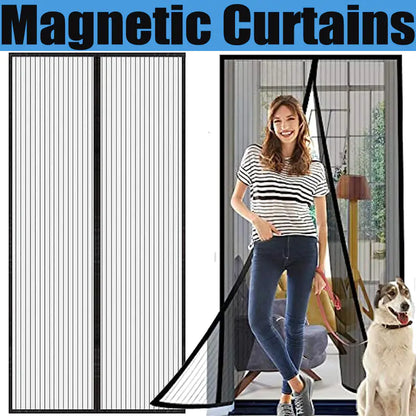 Magnetic Soft Mesh Door Curtain