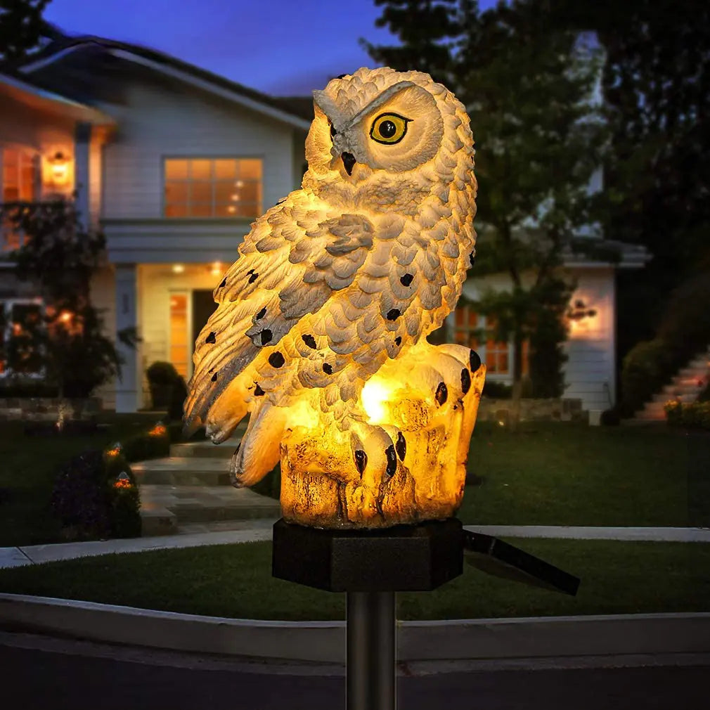 Solar Owl Landscape Lights