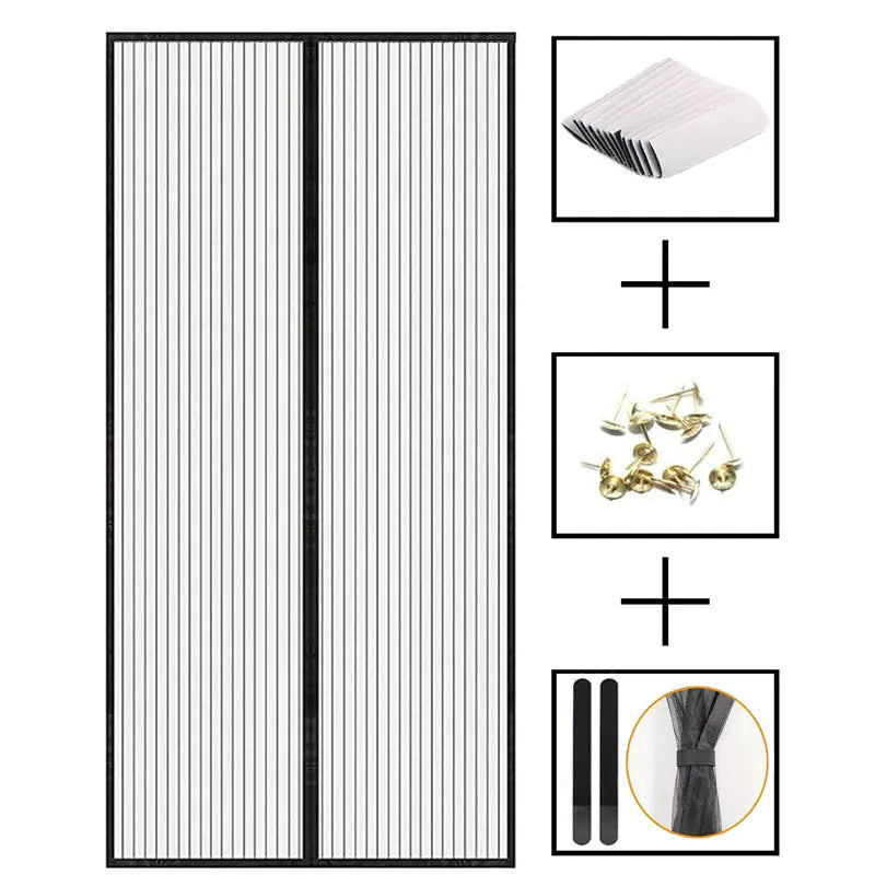 Magnetic Soft Mesh Door Curtain