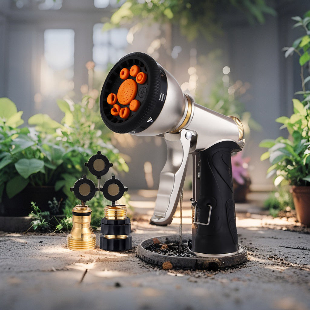 Pistola rociadora de manguera de jardín de 9 funciones 